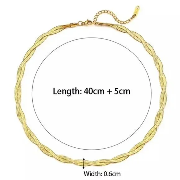 New 18K Gold  Chain Necklace, NICE NECKLACE, CUTE NECKLACE - Picture 8 of 8